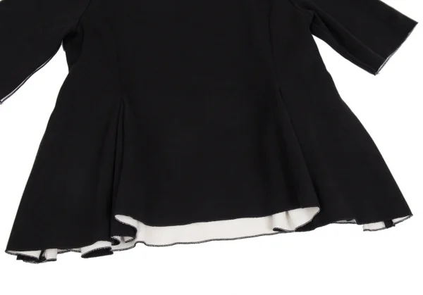 アドーアADORE ボンディングフレアシルエットトップス 黒38 K-104426_006