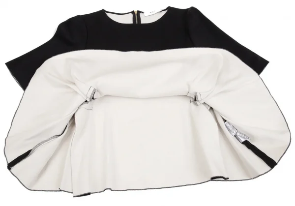 アドーアADORE ボンディングフレアシルエットトップス 黒38 K-104426_008