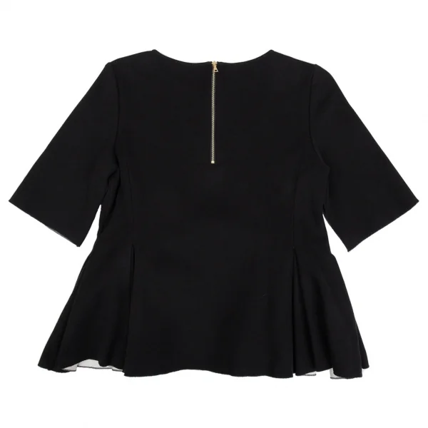 アドーアADORE ボンディングフレアシルエットトップス 黒38 K-104426_009