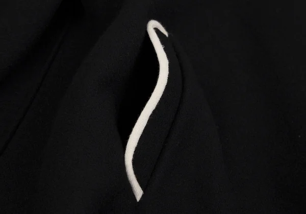 ミュラーオブヨシオクボmuller of yoshiokubo パイピングラインフレアシルエットハーフコート 黒36 K-104427_010