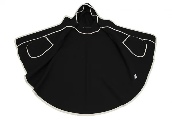 ミュラーオブヨシオクボmuller of yoshiokubo パイピングラインフレアシルエットハーフコート 黒36 K-104427_011