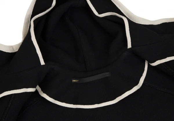 ミュラーオブヨシオクボmuller of yoshiokubo パイピングラインフレアシルエットハーフコート 黒36 K-104427_012