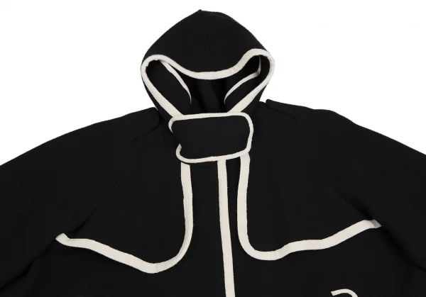 ミュラーオブヨシオクボmuller of yoshiokubo パイピングラインフレアシルエットハーフコート 黒36 K-104427_003