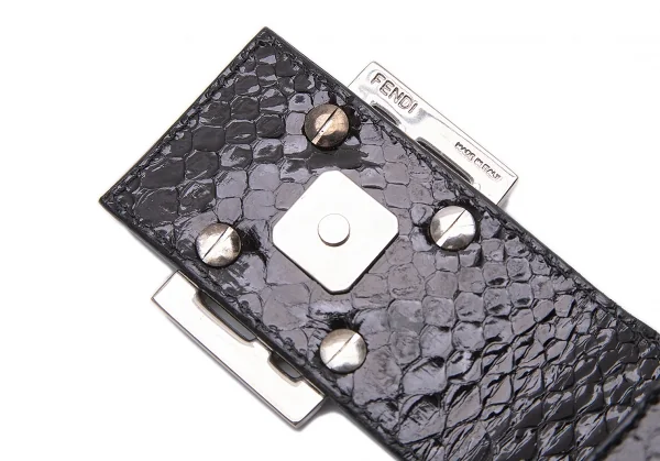 フェンディFENDI マンマバケット テープスパンコールショルダーパーティーバッグ 黒 K-104445_010