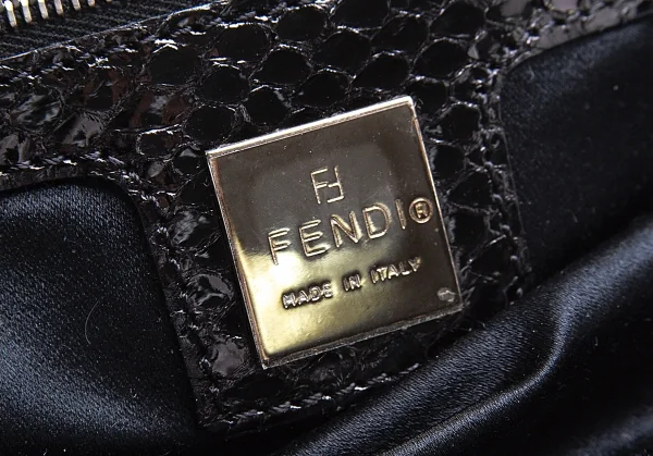 フェンディFENDI マンマバケット テープスパンコールショルダーパーティーバッグ 黒 K-104445_012