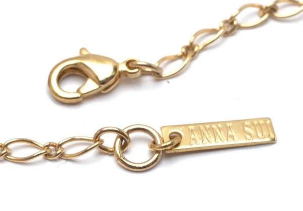 アナスイANNA SUI チェーンビーズネックレス 黄色 K-104451_006