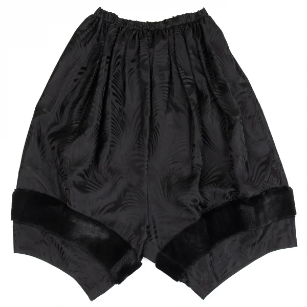 新品!コムデギャルソンCOMME des GARCONS ファー切替ポリジャガードペンギンパンツ 黒S K-104460_002