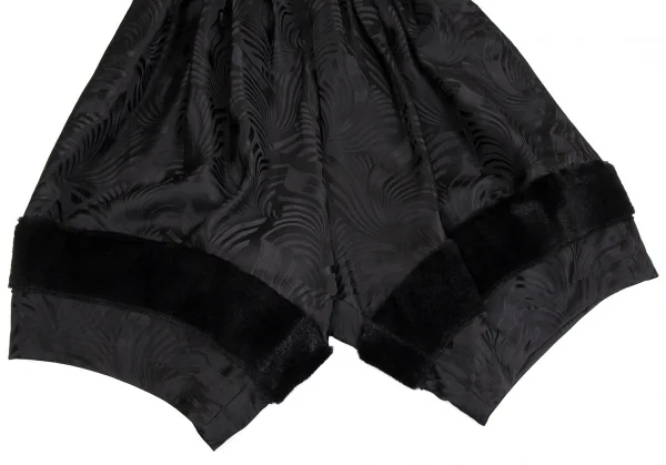新品!コムデギャルソンCOMME des GARCONS ファー切替ポリジャガードペンギンパンツ 黒S K-104460_006