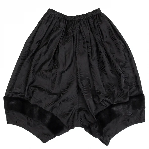 新品!コムデギャルソンCOMME des GARCONS ファー切替ポリジャガードペンギンパンツ 黒S K-104460_009