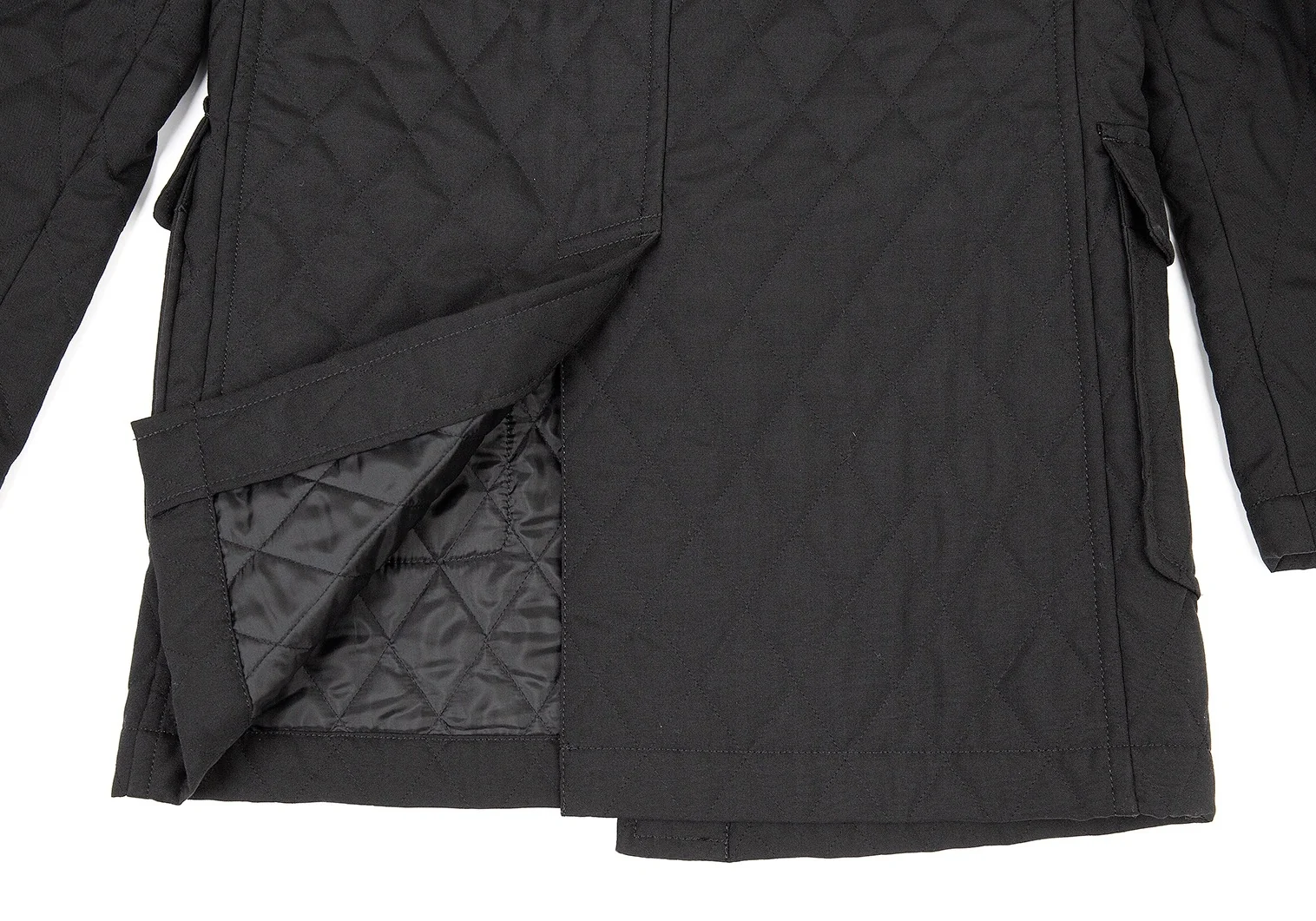 COMME des GARCONS HOMME レザー切り返しダッフルコート