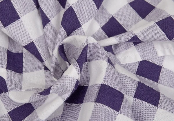 トリココムデギャルソンtricot COMME des GARCONS コットン製品洗い加工ブロックチェックフレアスカート 紫白S位 K-104507_012