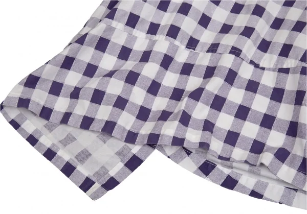 トリココムデギャルソンtricot COMME des GARCONS コットン製品洗い加工ブロックチェックフレアスカート 紫白S位 K-104507_006