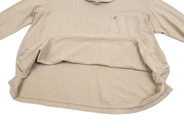 ヨーガンレール ババグーリJURGEN LEHL Babaghuri 胸ポケットB刺繍ネップ襟カットソー ベージュM K-104520_011