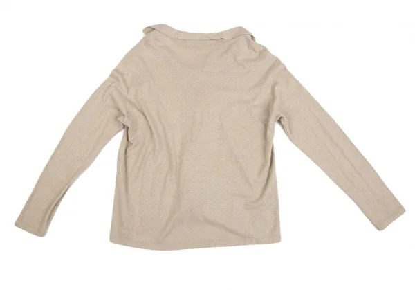 ヨーガンレール ババグーリJURGEN LEHL Babaghuri 胸ポケットB刺繍ネップ襟カットソー ベージュM K-104520_012