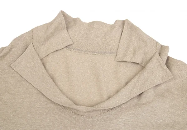 ヨーガンレール ババグーリJURGEN LEHL Babaghuri 胸ポケットB刺繍ネップ襟カットソー ベージュM K-104520_005