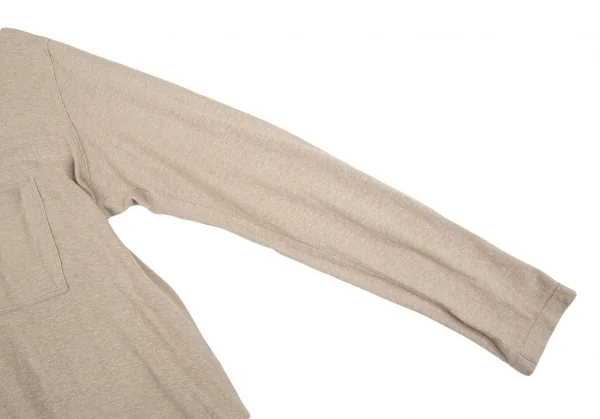 ヨーガンレール ババグーリJURGEN LEHL Babaghuri 胸ポケットB刺繍ネップ襟カットソー ベージュM K-104520_007