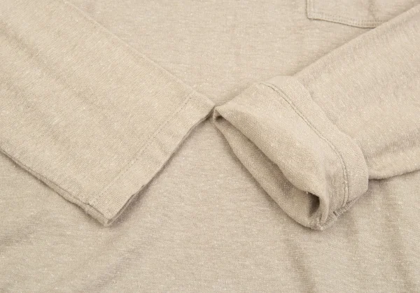 ヨーガンレール ババグーリJURGEN LEHL Babaghuri 胸ポケットB刺繍ネップ襟カットソー ベージュM K-104520_008