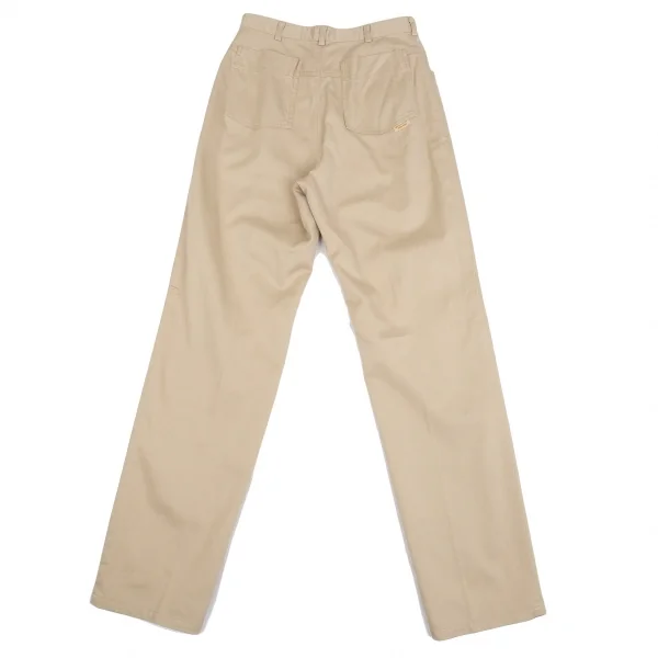 マドモアゼルノンノンMademoiselle NON NON ワンポイントロゴパッチコットンパンツ ベージュS K-104532_008