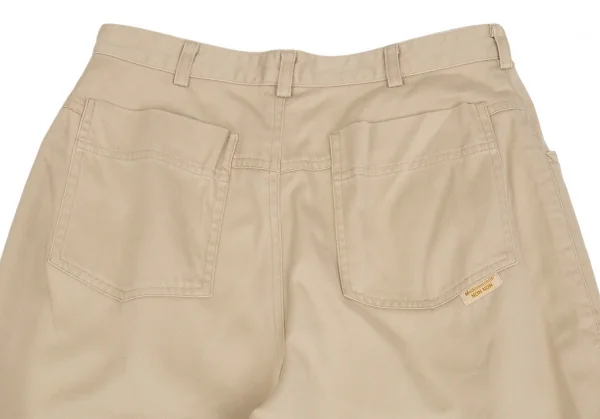 マドモアゼルノンノンMademoiselle NON NON ワンポイントロゴパッチコットンパンツ ベージュS K-104532_009