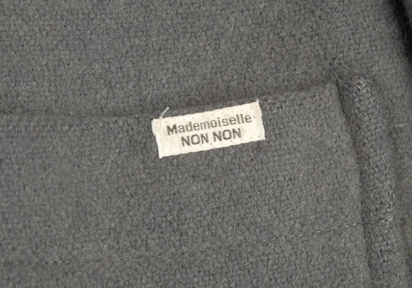 マドモアゼルノンノンMademoiselle NON NON フード取り外しロゴタグダッフルコート グレーL位 K-104536_012
