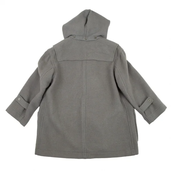 マドモアゼルノンノンMademoiselle NON NON フード取り外しロゴタグダッフルコート グレーL位 K-104536_014