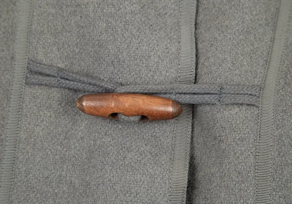 マドモアゼルノンノンMademoiselle NON NON フード取り外しロゴタグダッフルコート グレーL位 K-104536_008