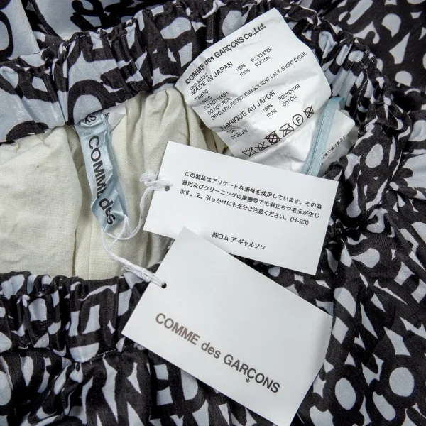 コムデギャルソンCOMME des GARCONS×baanai ロゴグラフィティカッティングスカート 水色黒XS K-104548_014