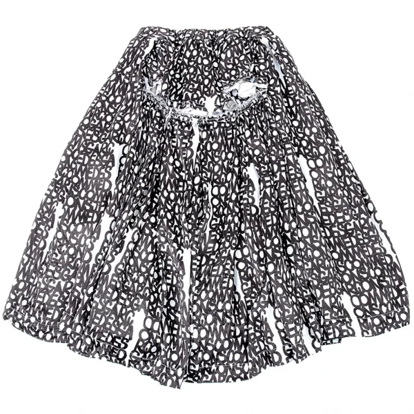 コムデギャルソンCOMME des GARCONS×baanai ロゴグラフィティカッティングスカート 水色黒XS K-104548_002