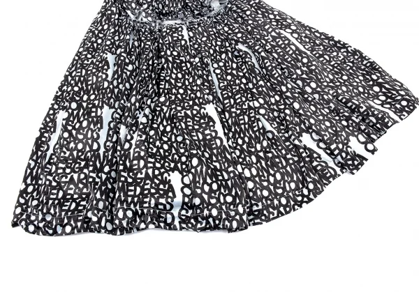 コムデギャルソンCOMME des GARCONS×baanai ロゴグラフィティカッティングスカート 水色黒XS K-104548_007