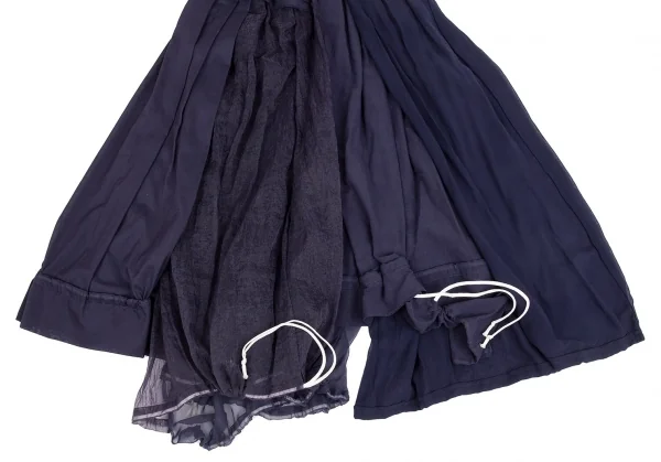 コムデギャルソンCOMME des GARCONS シフォンレイヤードデザインスカート 紺S K-104570_014