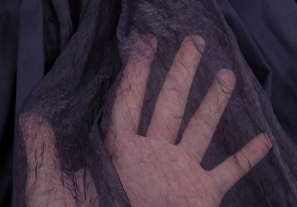 コムデギャルソンCOMME des GARCONS シフォンレイヤードデザインスカート 紺S K-104570_017