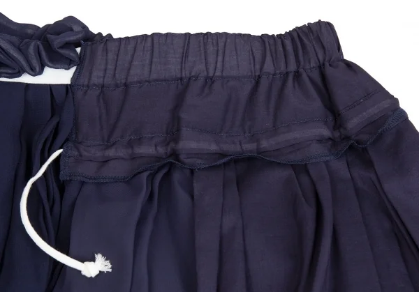 コムデギャルソンCOMME des GARCONS シフォンレイヤードデザインスカート 紺S K-104570_006