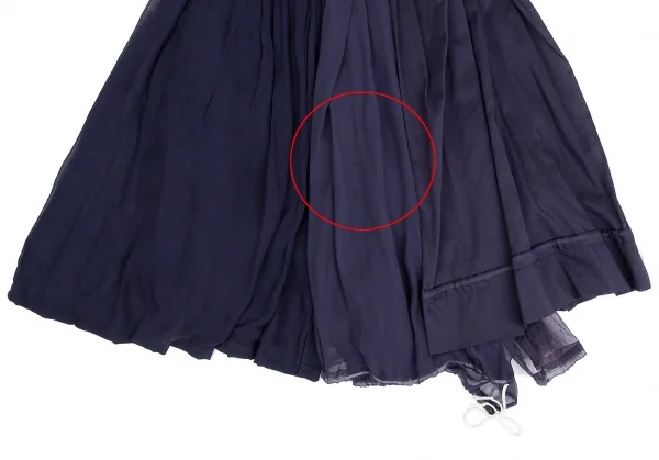 コムデギャルソンCOMME des GARCONS シフォンレイヤードデザインスカート 紺S K-104570_008