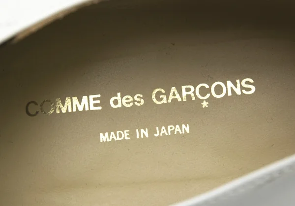 コムデギャルソンCOMME des GARCONS 刺繍レザーシューズ 白24.5