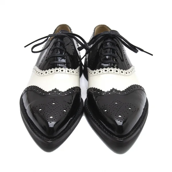 コムデギャルソンCOMME des GARCONS ツートンウイングチップシューズ 白黒24.5 K-104575_002