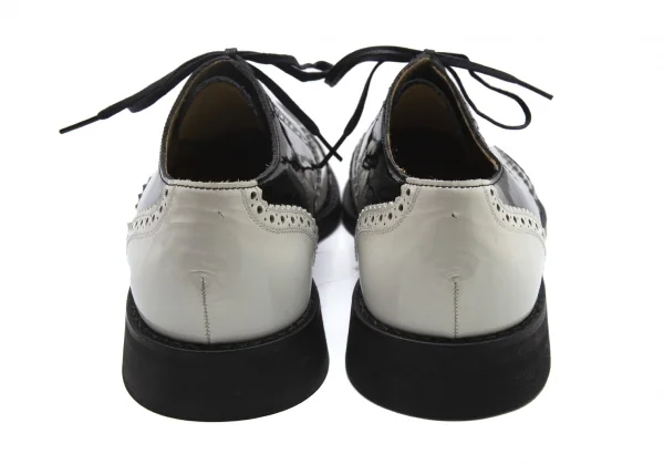 コムデギャルソンCOMME des GARCONS ツートンウイングチップシューズ 白黒24.5 K-104575_004