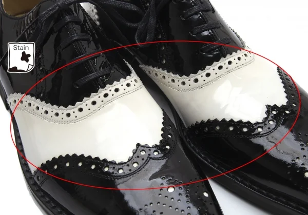 コムデギャルソンCOMME des GARCONS ツートンウイングチップシューズ 白黒24.5 K-104575_008