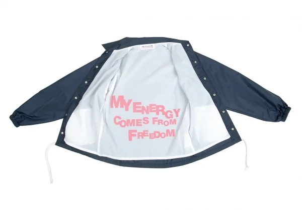 コムデギャルソンガールCOMME des GARCONS GIRL バックロゴプリントコーチジャケット 紺S K-104587_016