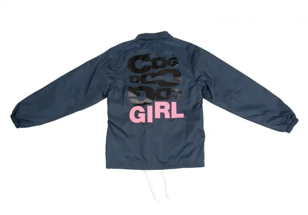 コムデギャルソンガールCOMME des GARCONS GIRL バックロゴプリントコーチジャケット 紺S K-104587_002