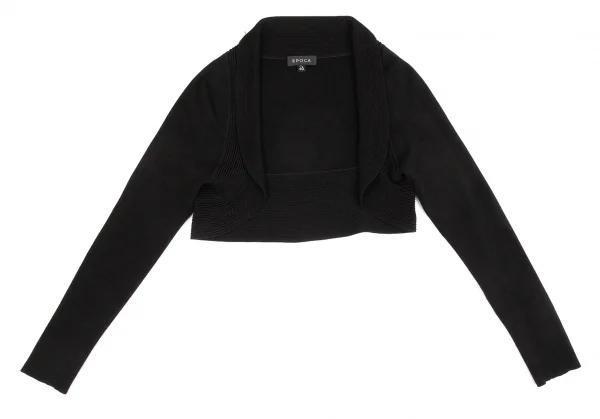 EPOCA Rib Switching Button-less Bolero Cardigan K-104591_002
