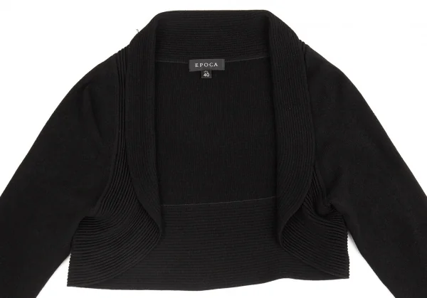 EPOCA Rib Switching Button-less Bolero Cardigan K-104591_003
