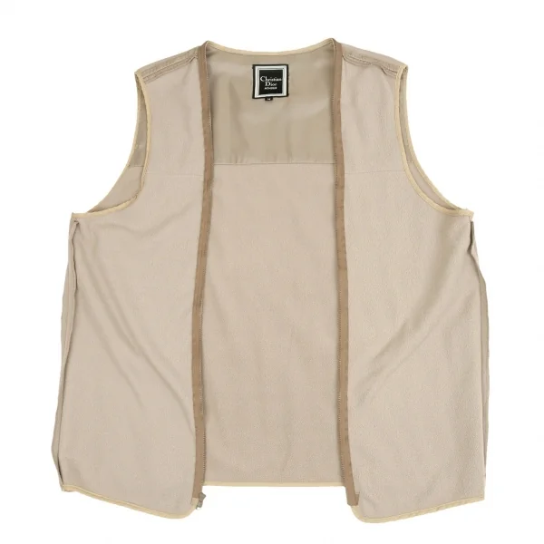 クリスチャンディオールムッシュChristian Dior ONSIEUR ウエストドローコードビッグポケット裏ボアフードジャケットコート ベージュM K-104593_016