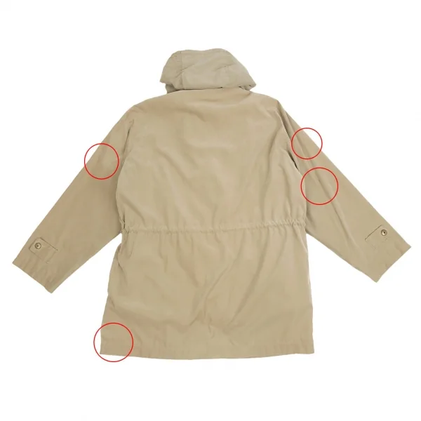 クリスチャンディオールムッシュChristian Dior ONSIEUR ウエストドローコードビッグポケット裏ボアフードジャケットコート ベージュM K-104593_017