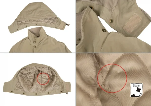 クリスチャンディオールムッシュChristian Dior ONSIEUR ウエストドローコードビッグポケット裏ボアフードジャケットコート ベージュM K-104593_004