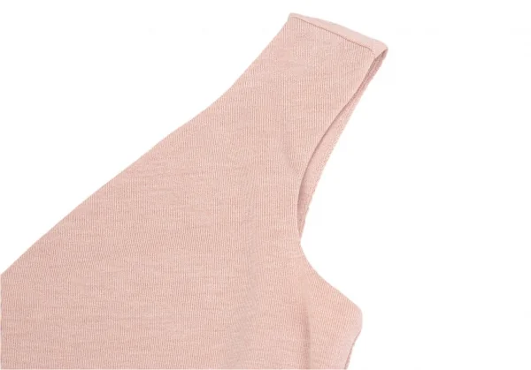 キャサリンハムネットロンドンKATHARINE HAMNETT LONDON レーヨンポリダーツ切替Vネックニットタンクトップ ピンクM K-104597_004