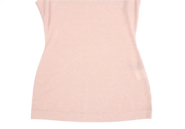 キャサリンハムネットロンドンKATHARINE HAMNETT LONDON レーヨンポリダーツ切替Vネックニットタンクトップ ピンクM K-104597_005