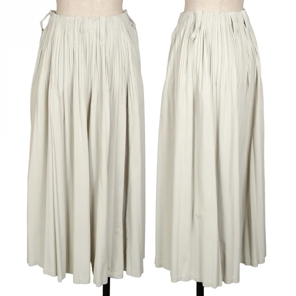 プリーツプリーズPLEATS PLEASE 消しプリーツタック袴パンツ グレー2 K-104615_001