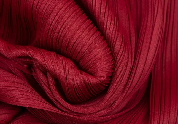プリーツプリーズPLEATS PLEASE プリーツラップワイドパンツ 赤3 K-104616_015