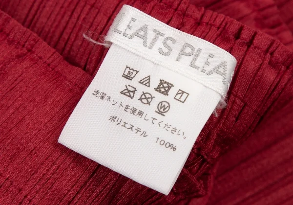 プリーツプリーズPLEATS PLEASE プリーツラップワイドパンツ 赤3 K-104616_017