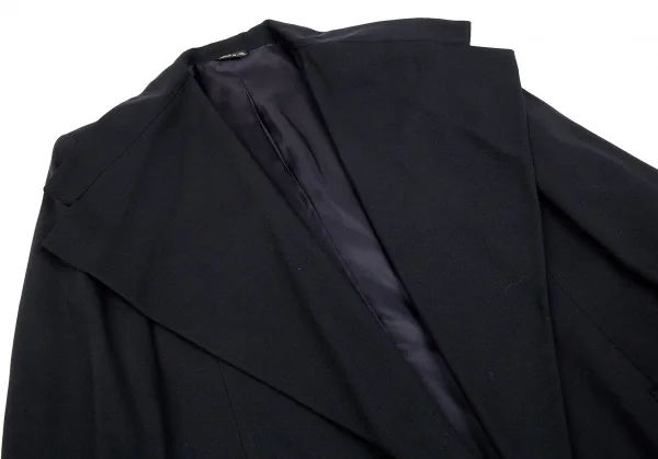 ジャンニヴェルサーチGIANNI VERSACE ウールドレープボタンレスジャケット 濃紺42 K-104618_006
